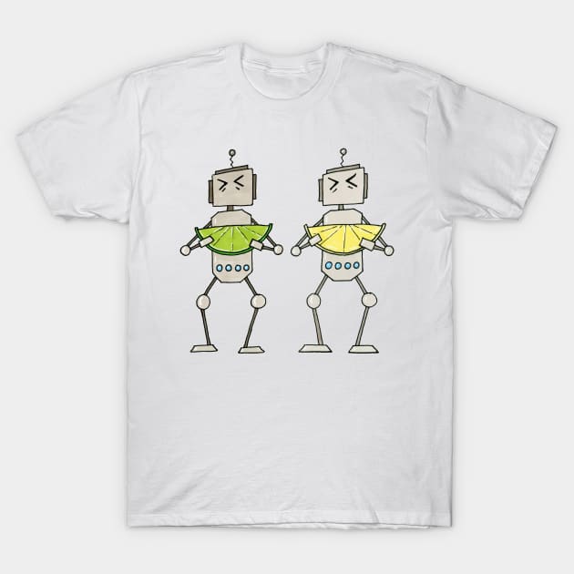 Lemon Lime Robot T-Shirt by CuteBotss